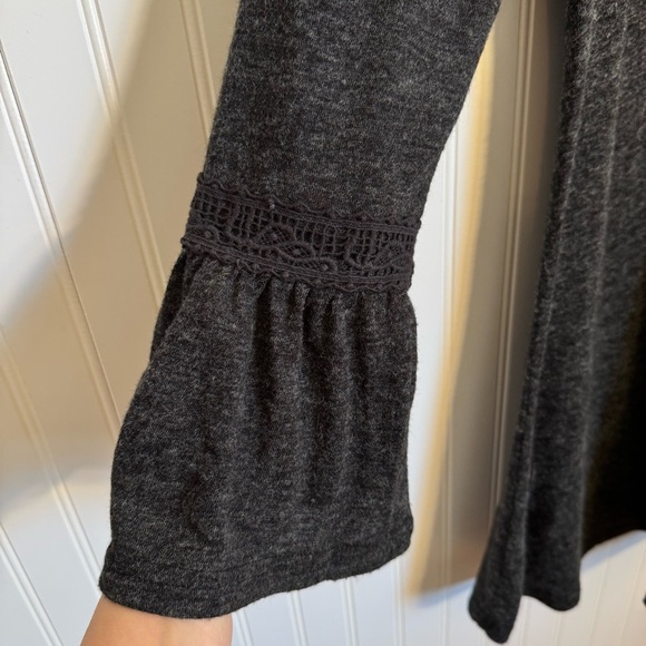 Monoreno Dark Gray Lace Long Sleeve Dress Women’s Size Medium - Picture 4 of 12